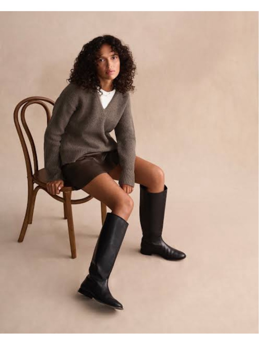 CAbi Mocha Pullover Brown Sweater Size M EUC - Picture 3 of 7